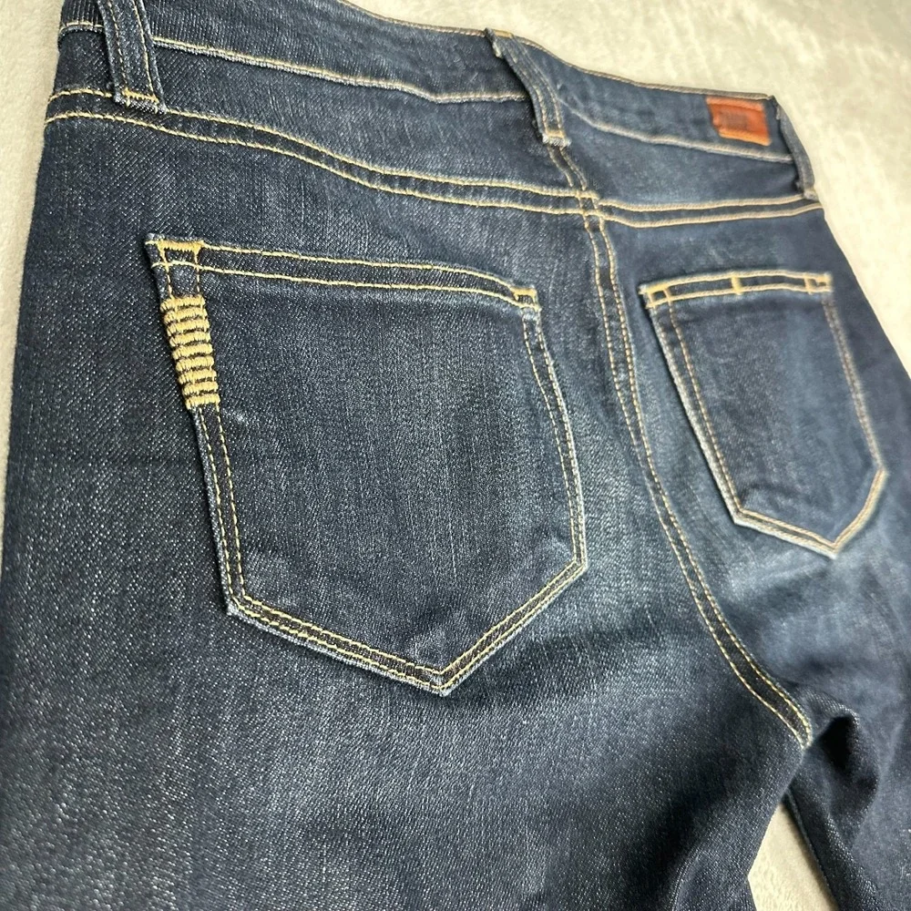 Paige Bermuda Denim Shorts Womens Size 25 Rolled Dark Wash Mid Rise